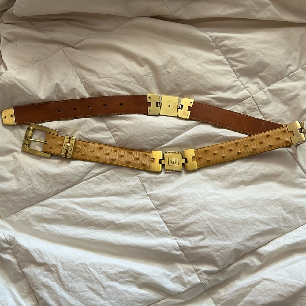 Genuine leather “Versace” belt
